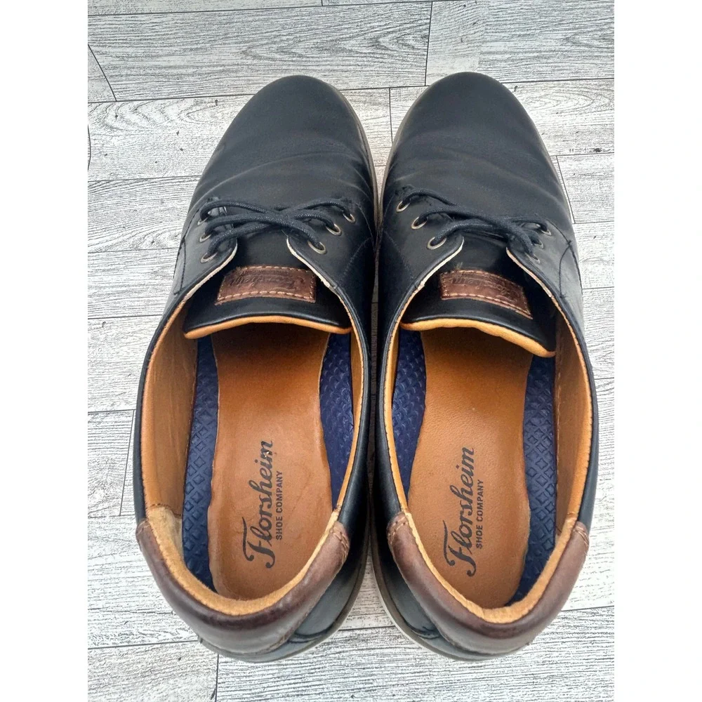 Florsheim Mens Black Leather Oxfords‎ Dress Shoes Casual Comfort Size 12M